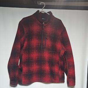 The North Face Gordon Lyons Red Plaid 1/4 Zip fleece